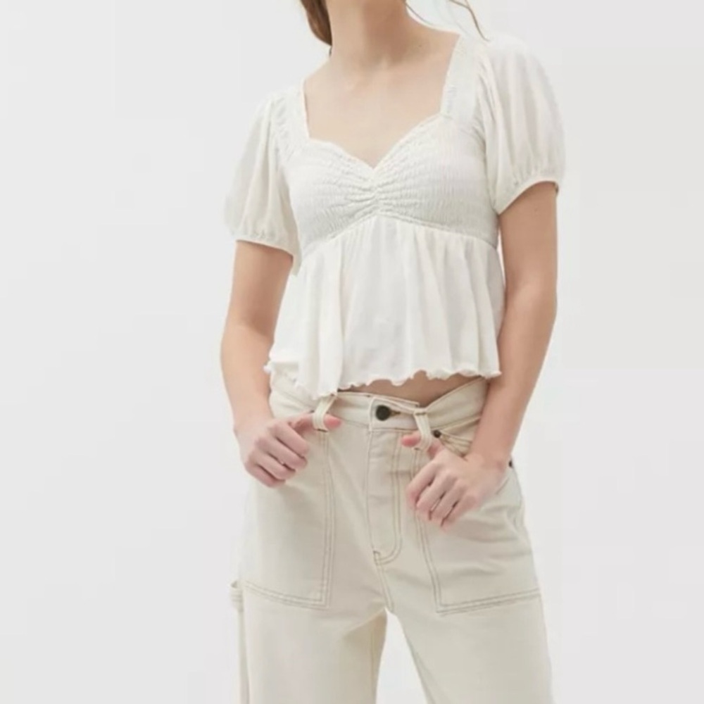 URBAN OUTFITTERS• Angelo smocked bodice top XS